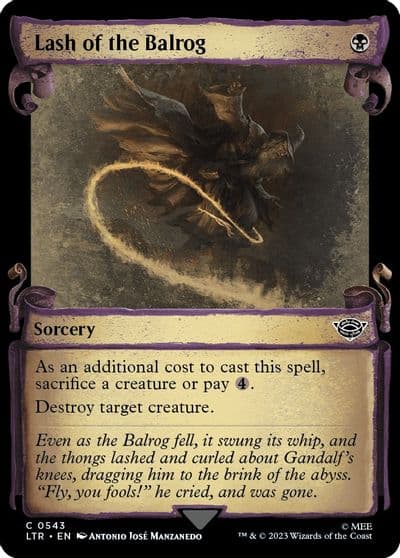 Lash of the Balrog Showcase Scrolls Universes Beyond: The Lord of the Rings: Tales of Middle-earth Magic card
