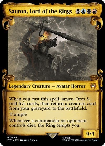 Sauron Lord of the Rings Showcase Scrolls Commander: The Lord of the Rings: Tales of Middle-earth Magic card
