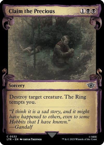 Claim the Precious Showcase Scrolls Universes Beyond: The Lord of the Rings: Tales of Middle-earth Magic card