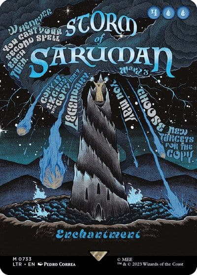 Storm of Saruman Borderless Poster Universes Beyond: The Lord of the Rings: Tales of Middle-earth Magic card