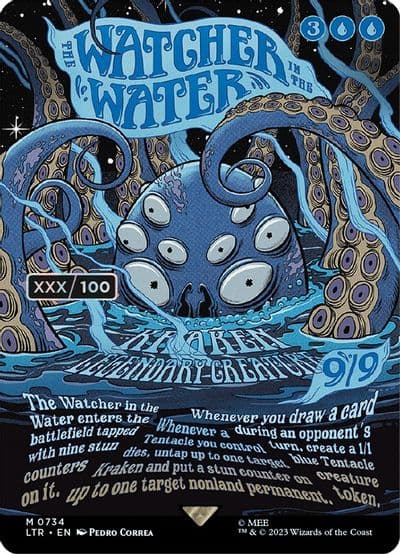 The Watcher in the Water Borderless Poster Serial Numbered Universes Beyond: The Lord of the Rings: Tales of Middle-earth Magic card