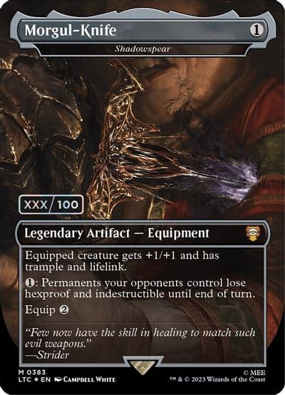 Morgul Knife Shadowspear Borderless Serial Numbered Commander: The Lord of the Rings: Tales of Middle-earth Magic card