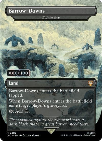 Barrow Downs Bojuka Bog Borderless Serial Numbered Commander: The Lord of the Rings: Tales of Middle-earth Magic card