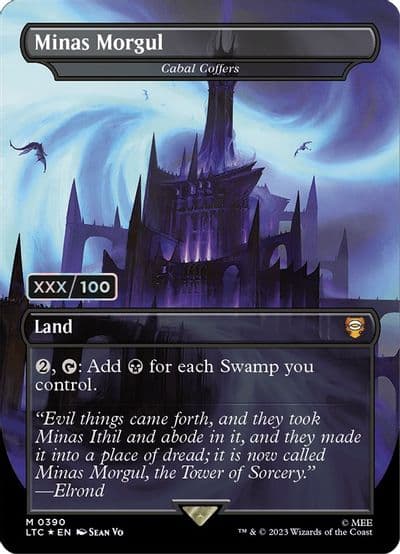 Minas Morgul Cabal Coffers Borderless Serial Numbered Commander: The Lord of the Rings: Tales of Middle-earth Magic card