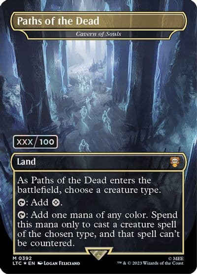 Paths of the Dead Cavern of Souls Borderless Serial Numbered Commander: The Lord of the Rings: Tales of Middle-earth Magic card