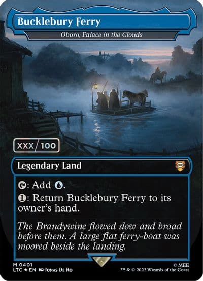 Bucklebury Ferry Oboro Palace in the Clouds Borderless Serial Numbered Commander: The Lord of the Rings: Tales of Middle-earth Magic card