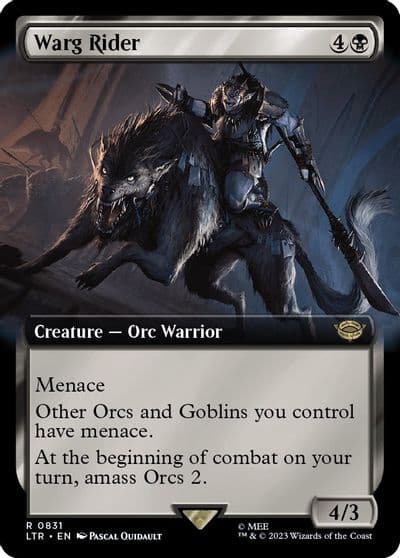 Warg Rider Extended Art Universes Beyond: The Lord of the Rings: Tales of Middle-earth Magic card