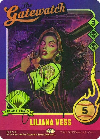 Liliana Vess 747 Autographed Secret Lair Drop Series Magic card
