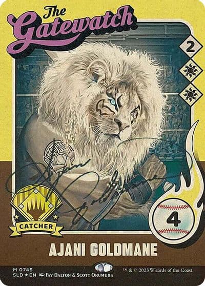 Ajani Goldmane 745 Autographed Secret Lair Drop Series Magic card