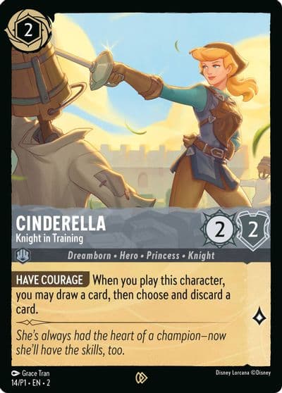 Cinderella Knight in Training Disney Lorcana Promo Cards Lorcana card
