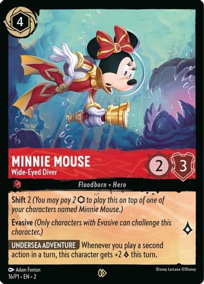 Minnie Mouse Wide Eyed Diver Disney Lorcana Promo Cards Lorcana card