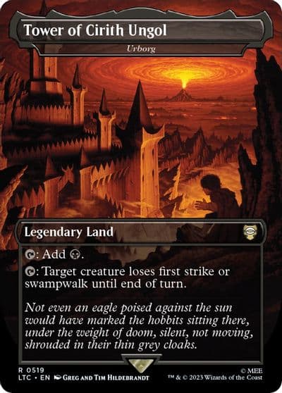 Tower of Cirith Ungol Urborg Borderless Commander: The Lord of the Rings: Tales of Middle-earth Magic card