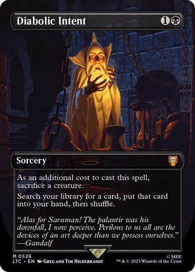 Diabolic Intent Borderless Commander: The Lord of the Rings: Tales of Middle-earth Magic card