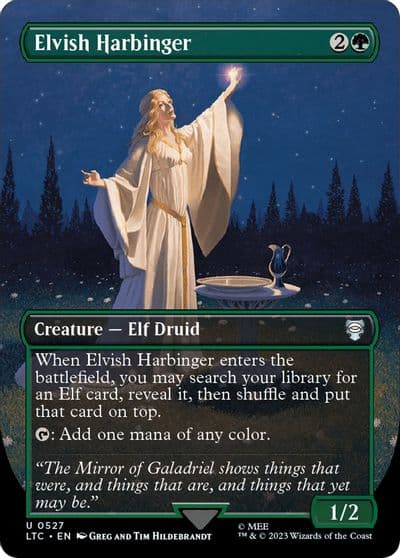 Elvish Harbinger Borderless Commander: The Lord of the Rings: Tales of Middle-earth Magic card