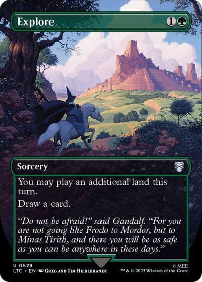 Explore Borderless Commander: The Lord of the Rings: Tales of Middle-earth Magic card