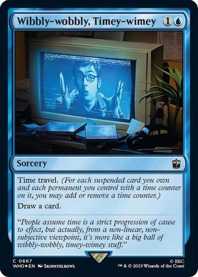 Wibbly wobbly Timey wimey Surge Foil Universes Beyond: Doctor Who Magic card