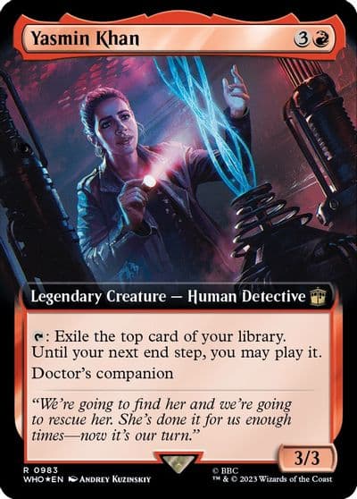 Yasmin Khan Extended Art Surge Foil Universes Beyond: Doctor Who Magic card