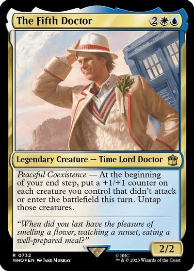 The Fifth Doctor Surge Foil Universes Beyond: Doctor Who Magic card