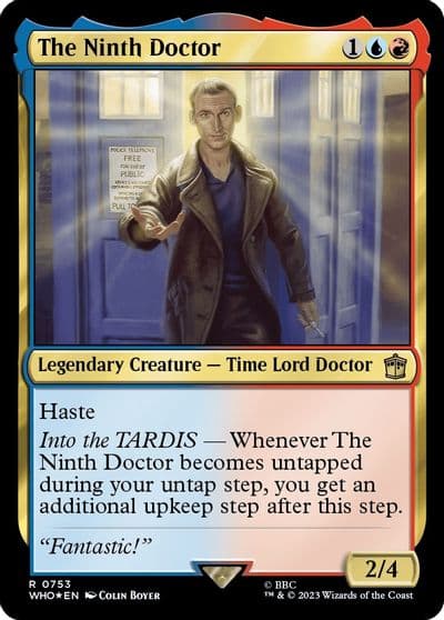 The Ninth Doctor Surge Foil Universes Beyond: Doctor Who Magic card