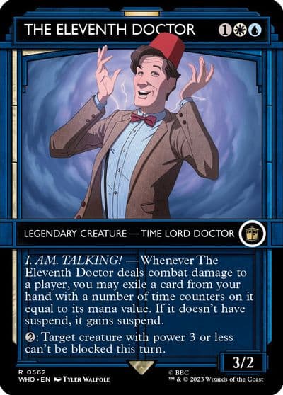 The Eleventh Doctor Showcase Universes Beyond: Doctor Who Magic card