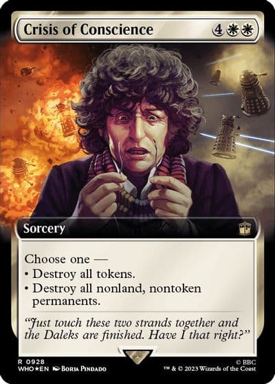 Crisis of Conscience Extended Art Surge Foil Universes Beyond: Doctor Who Magic card