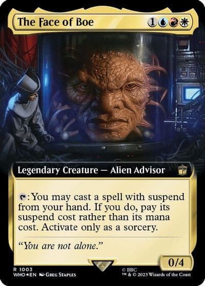 The Face of Boe Extended Art Surge Foil Universes Beyond: Doctor Who Magic card