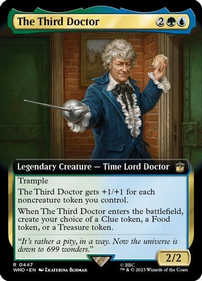 The Third Doctor Extended Art Universes Beyond: Doctor Who Magic card