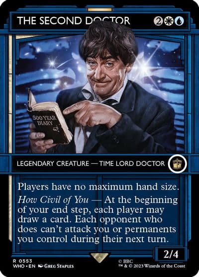 The Second Doctor Showcase Universes Beyond: Doctor Who Magic card