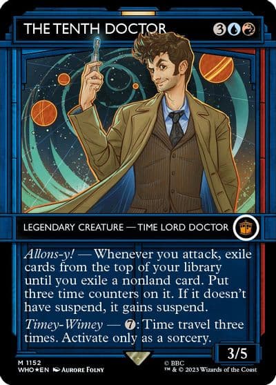 The Tenth Doctor Showcase Surge Foil Universes Beyond: Doctor Who Magic card