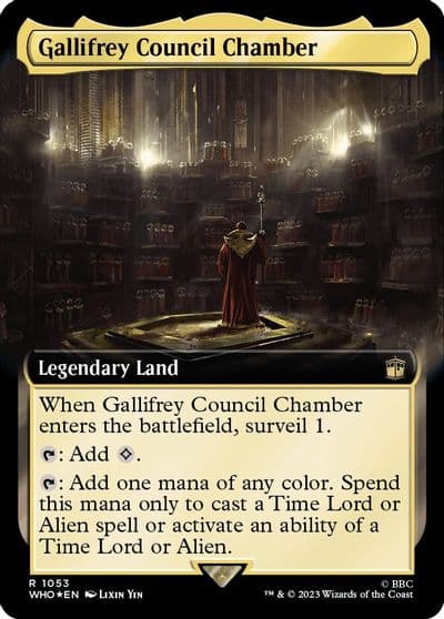Gallifrey Council Chamber Extended Art Surge Foil Universes Beyond: Doctor Who Magic card