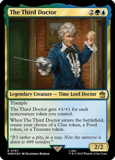 The Third Doctor Surge Foil Universes Beyond: Doctor Who Magic card