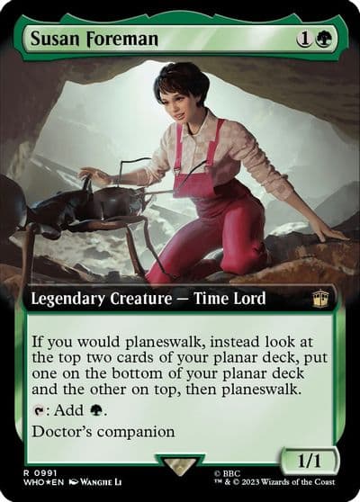 Susan Foreman Extended Art Surge Foil Universes Beyond: Doctor Who Magic card