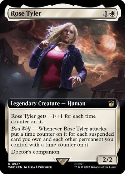 Rose Tyler Extended Art Surge Foil Universes Beyond: Doctor Who Magic card