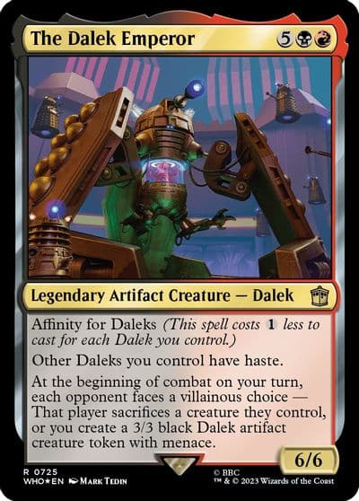 The Dalek Emperor Surge Foil Universes Beyond: Doctor Who Magic card