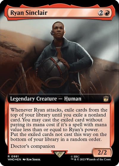 Ryan Sinclair Extended Art Surge Foil Universes Beyond: Doctor Who Magic card