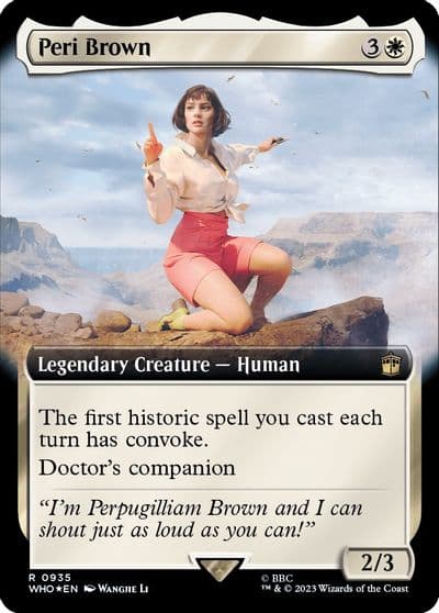Peri Brown Extended Art Surge Foil Universes Beyond: Doctor Who Magic card