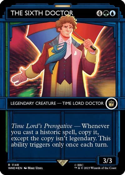 The Sixth Doctor Showcase Surge Foil Universes Beyond: Doctor Who Magic card