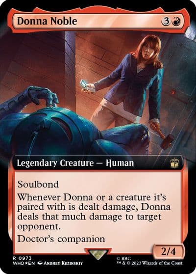 Donna Noble Extended Art Surge Foil Universes Beyond: Doctor Who Magic card
