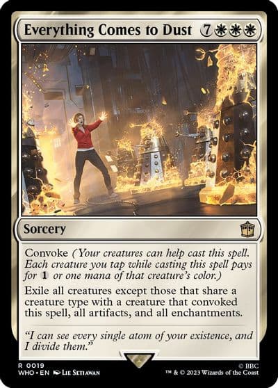 Everything Comes to Dust Universes Beyond: Doctor Who Magic card