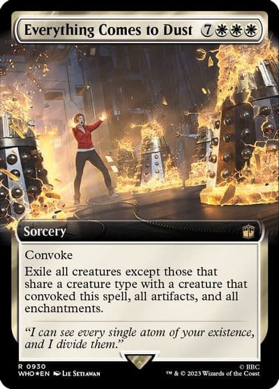 Everything Comes to Dust Extended Art Surge Foil Universes Beyond: Doctor Who Magic card