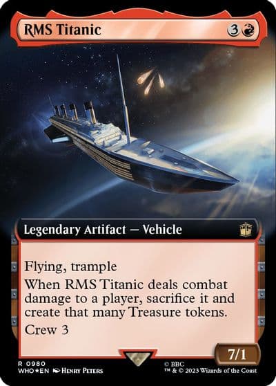 RMS Titanic Extended Art Surge Foil Universes Beyond: Doctor Who Magic card
