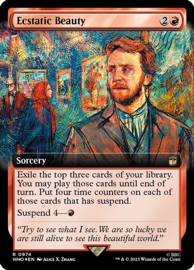 Ecstatic Beauty Extended Art Surge Foil Universes Beyond: Doctor Who Magic card