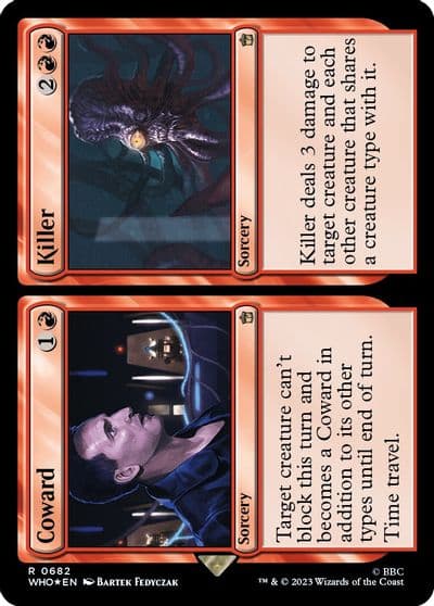 Coward Killer Surge Foil Universes Beyond: Doctor Who Magic card