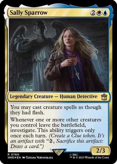 Sally Sparrow Surge Foil Universes Beyond: Doctor Who Magic card