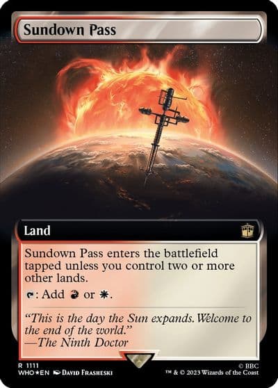 Sundown Pass Extended Art Surge Foil Universes Beyond: Doctor Who Magic card