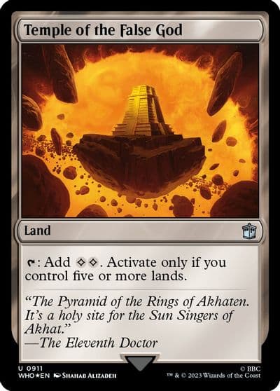 Temple of the False God Surge Foil Universes Beyond: Doctor Who Magic card