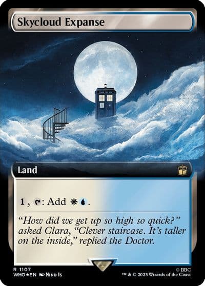 Skycloud Expanse Extended Art Surge Foil Universes Beyond: Doctor Who Magic card