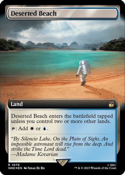 Deserted Beach Extended Art Surge Foil Universes Beyond: Doctor Who Magic card