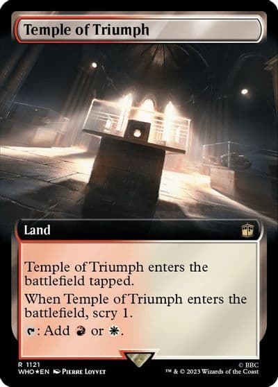 Temple of Triumph Extended Art Surge Foil Universes Beyond: Doctor Who Magic card