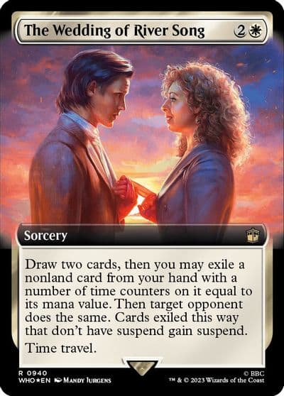 The Wedding of River Song Extended Art Surge Foil Universes Beyond: Doctor Who Magic card
